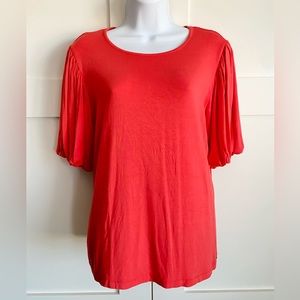 Tahari Puff Sleeve Knit Top